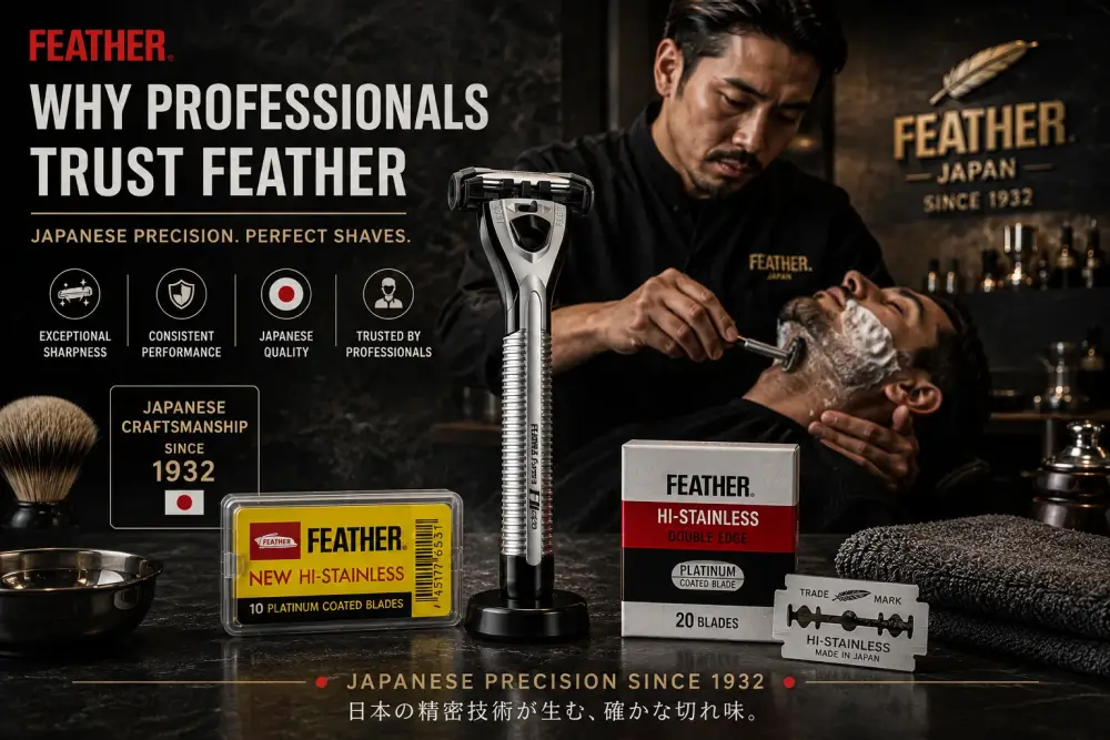 لماذا يفضل المحترفون شفرات Feather اليابانية؟